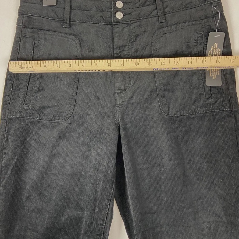 Bebe Black Velvet Cordoroy Bellbottom Bootcut Jeans Pants NEW Sz30x34 (sku44) - Picture 9 of 16
